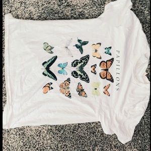 butterfly crew neck tee